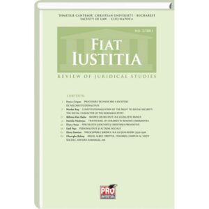 Fiat Iustitia - Review of Juridical Studies