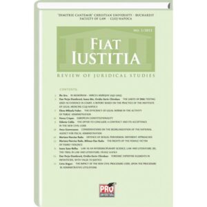 Fiat Iustitia - Review of Juridical Studies - No. 1/2013